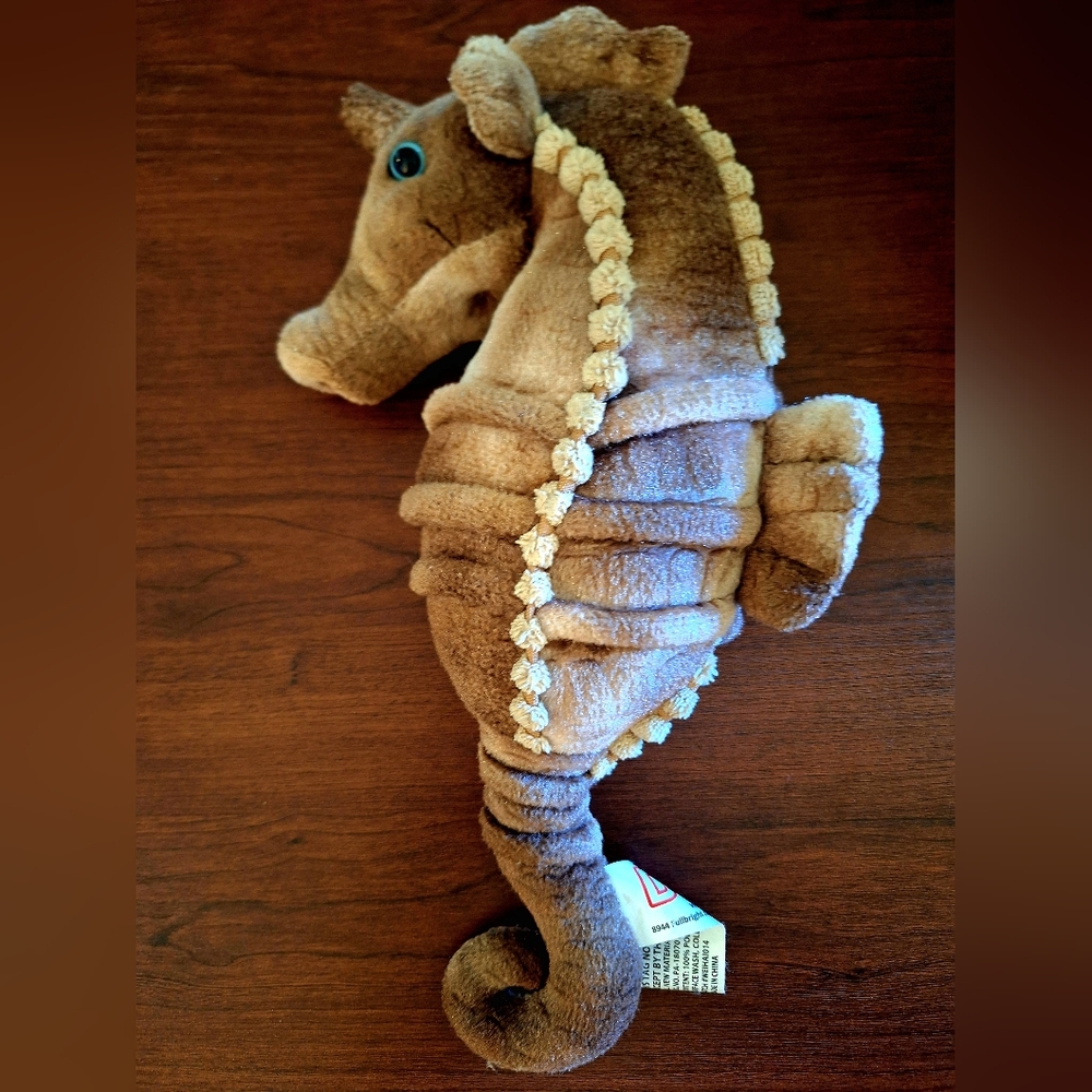 Dollibu Seahorse Plush in Brown and Tan